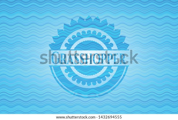 Grasshopper Water Representation Badge Background Vector Stock Vector ...