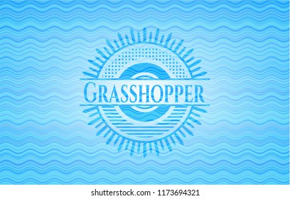 Grasshopper water wave emblem.