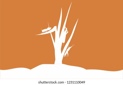 grasshopper white width background orange. vector