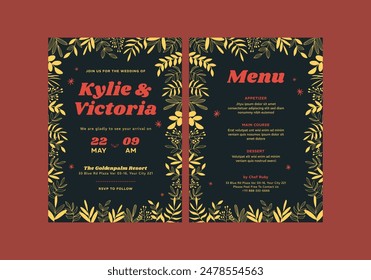 Grassie Wedding Invitation Template Card