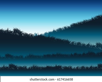 grassland and hill