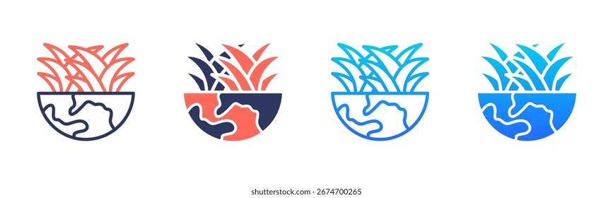 Pacote De Ícones Grassland Em Vários Estilos