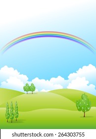 Grassland landscape background