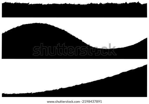 Grassland Silhouette Short Grass Ground Stock Vector (Royalty Free ...