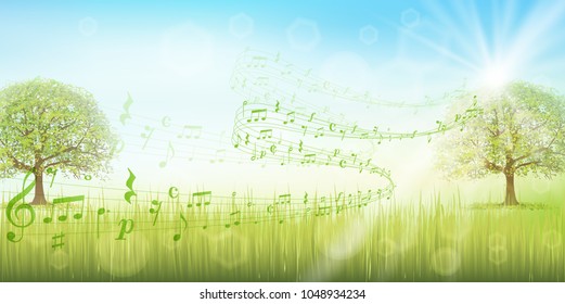 Grassland Sky Landscape Background