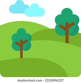 Grasslands Icon image. Suitable for mobile application.