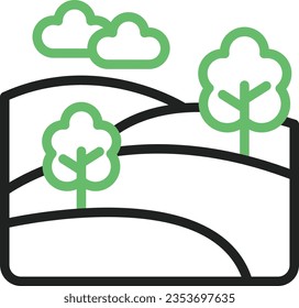 Grasslands Icon image. Suitable for mobile application.