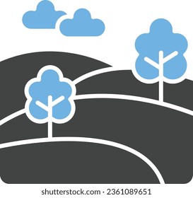Grasslands Icon image. Suitable for mobile application.
