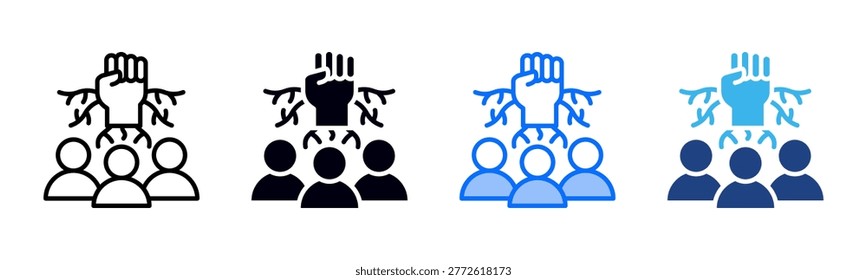 Grassroots icon set multiple style collection