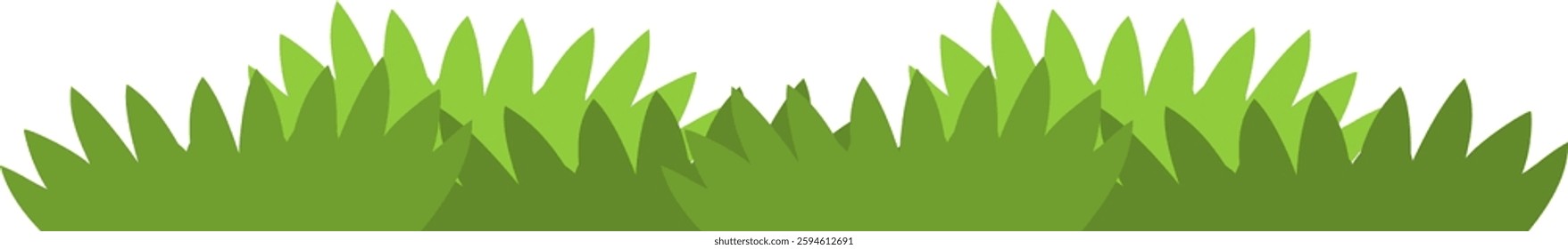 Grassy area isolated vector illustration