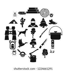 Grassy icons set. Simple set of 25 grassy vector icons for web isolated on white background