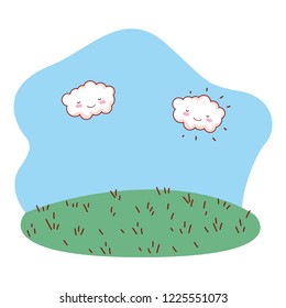 grassy lanscape outdoors cartoon