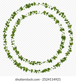 Grassy Leaf Abstract Vector Transparent Background Brochure. Transparent Greens Border. Forest Leaves Forest Template. Foliage Flying Poster.