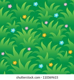 Grassy seamless background 1 - vector illustration.