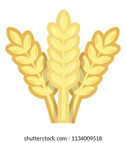 A grassy structure with seeds completing icon for wheat 
