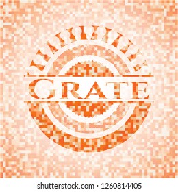 Grate orange mosaic emblem