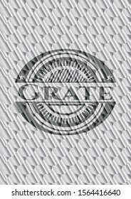 Grate silver color emblem. Scales pattern. Vector Illustration. Detailed.