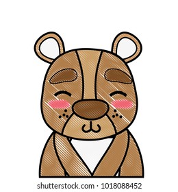grated adorable and shy bear wild animal