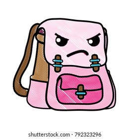 grated angry and cute bag object kawaii