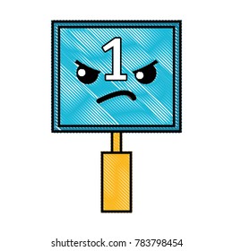 grated angry and cute cherring board kawaii