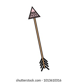grated arrow native object with ornamental design