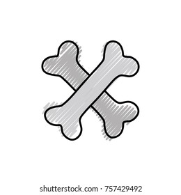 grated bones dangerous alert symbol of death