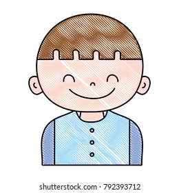 grated boy with hair and t-shirt design