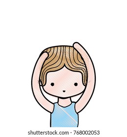 grated boy practice ballet with t-shirt and hairstyle