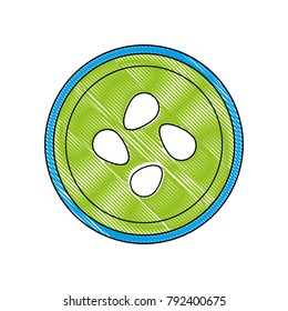 grated button object to sewing fashion design