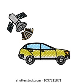 grated car tranport with satellite wifi connection