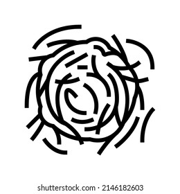 grated carrots on grater line icon vector. grated carrots on grater sign. isolated contour symbol black illustration