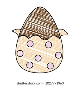 grated chocolate egg easter with points decoration