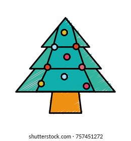 grated chritsmas pine tree with lights decoration