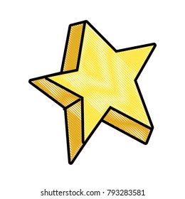 grated cute bright star art design