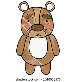 grated cute and surprised bear wild animal