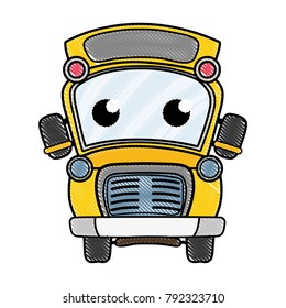 grated cute and tender school bus kawaii