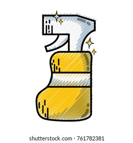 grated detergent liquid plastic bottle spray to clean house vector illustration