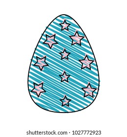 grated egg easter with stars decoration to celebration
