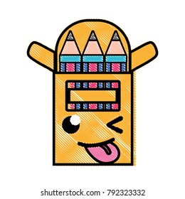 grated funny and tender colored pencils kawaii