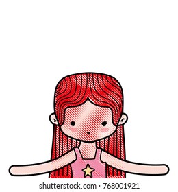 grated girl dancing ballet with straight hair design