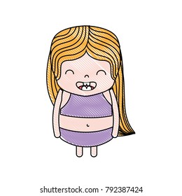 grated girl wth long hair and smile face