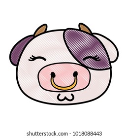 grated glad cow head wild animal