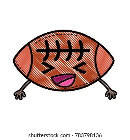 grated happy american ball kawaii with arms