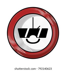 grated happy circle clock kawaii with sunglasses