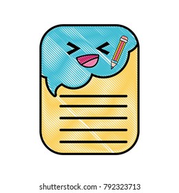 grated happy and cute note paper kawaii