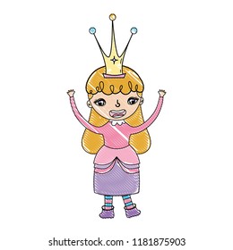 grated happy girl queen with crown accessory