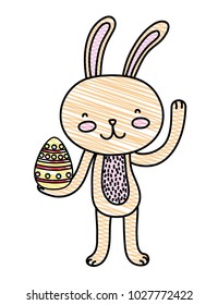 grated happy rabbit animal with egg easter