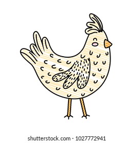 grated hen farm bird animal with wings