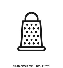 Grated icon concept. Available in vector. Linear style.