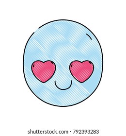 grated kawaii cute in love face expression
